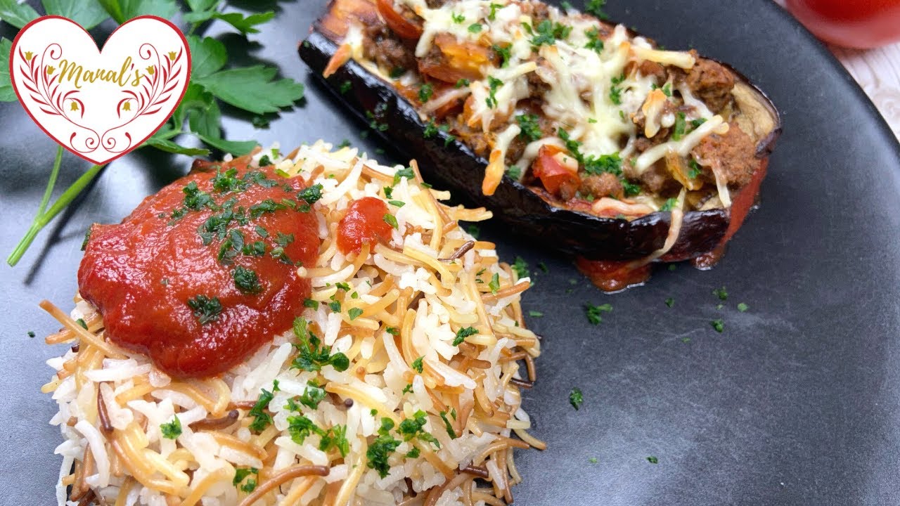 EASY stuffed EGGPLANT recipe with rice