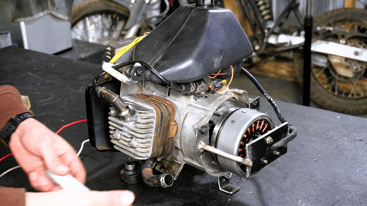 Construí un Generador Eléctrico con un Motor 2T y un Alternador de Moto
