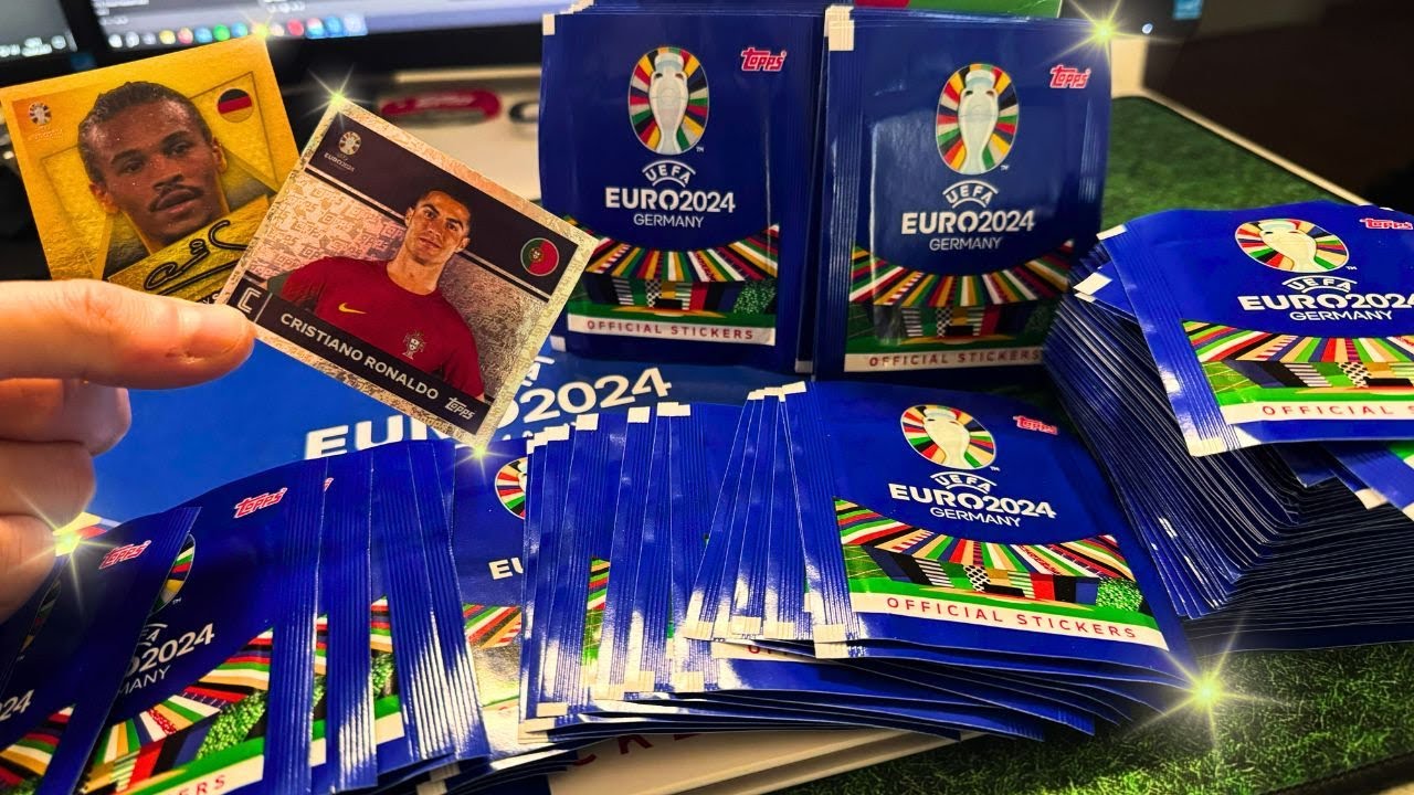KOMPLETTE DISPLAY BOX (100 TÜTEN 600 STICKER!!!) Topps UEFA EURO 2024 Germany