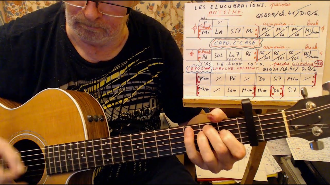 LES ELUCUBRATIONS D'ANTOINE ET T'AS LE LOOK COCO DE VALMONT /   tuto guitare