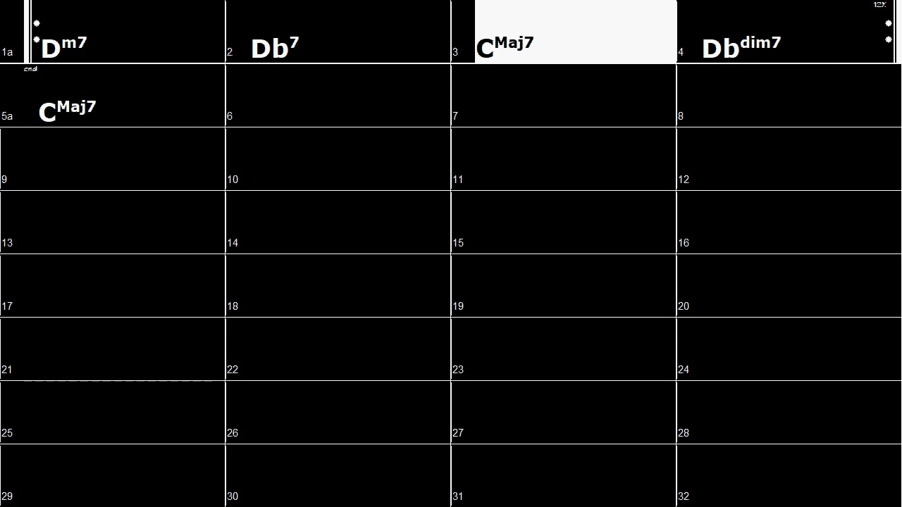 ii bII7 I bii dim  Bossa Nova Chord Progression Backing Track