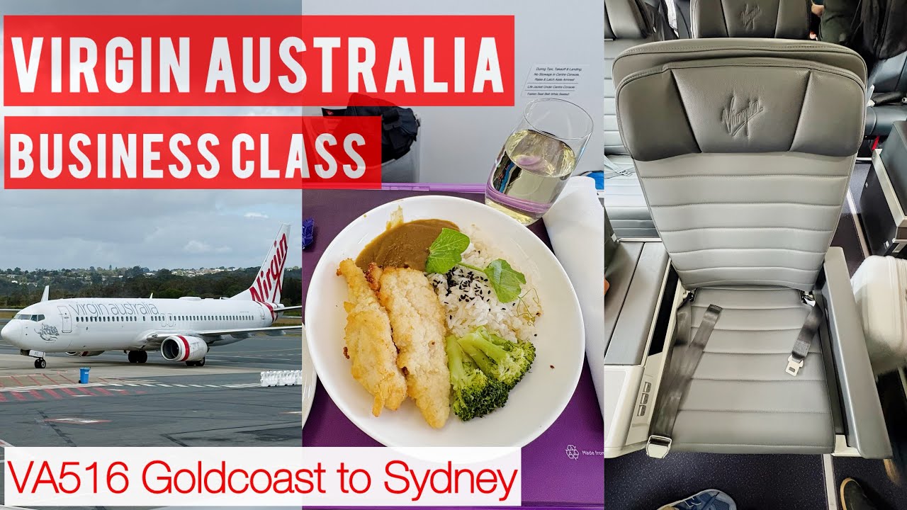 Virgin Australia Business Class | luxury short haul flight | VA516 Gold Coast to Sydney on B737