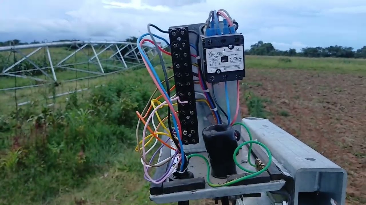 The before and after of the fallen pivot, 5 tower center pivot