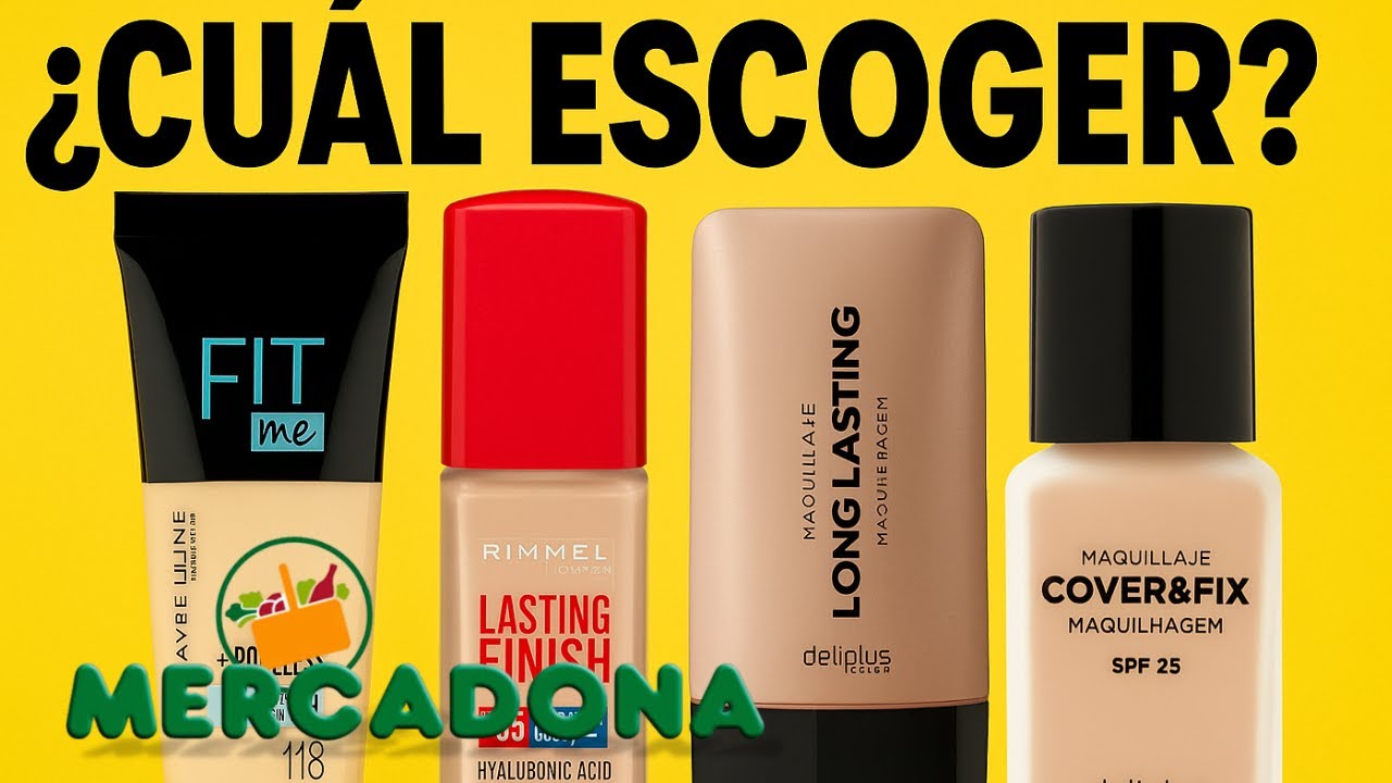 Comparativa de Bases de Maquillaje Líquidas deliplus MERCADONA 2025 |¿Cuál es la mejor para tu piel?