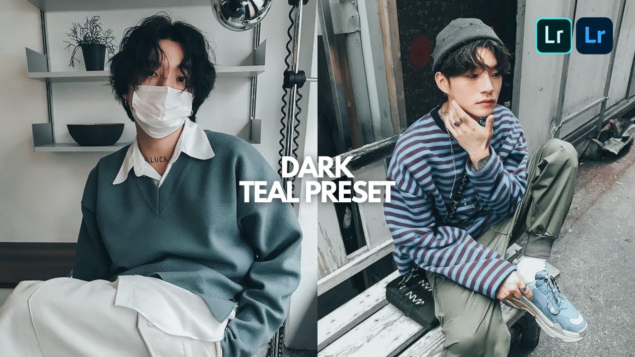 How to edit moody dark teal | Lightroom Mobile Preset | Dark Teal Selfie Moody
