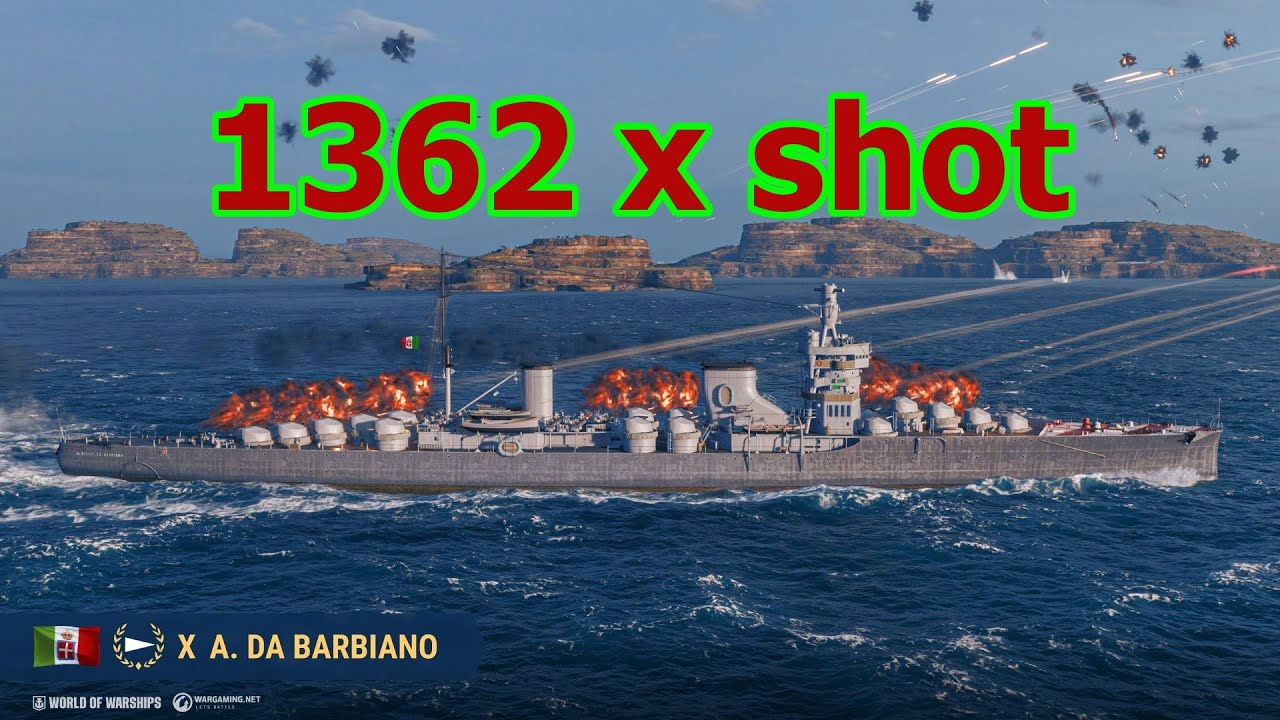 262k dmg s italským torpédoborcem Barbiano! | World of Warships Replays