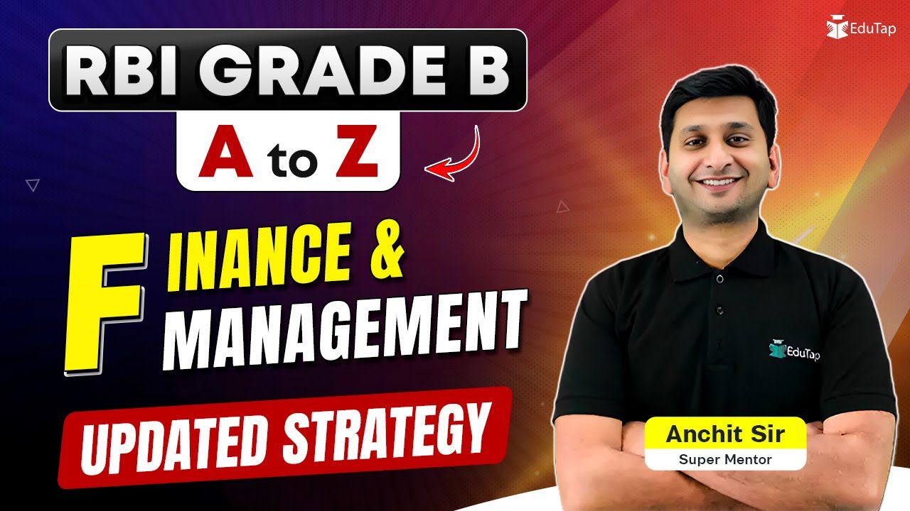 RBI Grade B Preparation Strategy 2025 | How to Prepare Finance and Management For RBI Grade B|EduTap