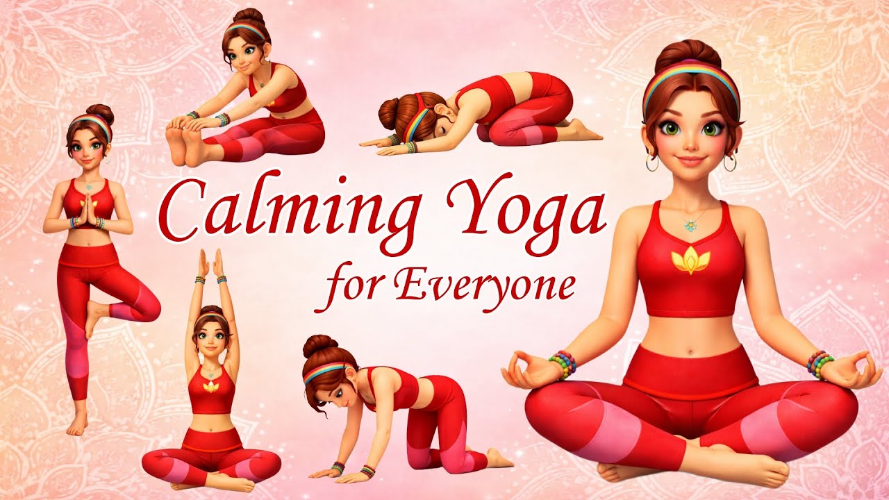 Calming Yoga for Everyone | Gentle Yoga for Kids & Families | Gentle Stretch & Relaxation