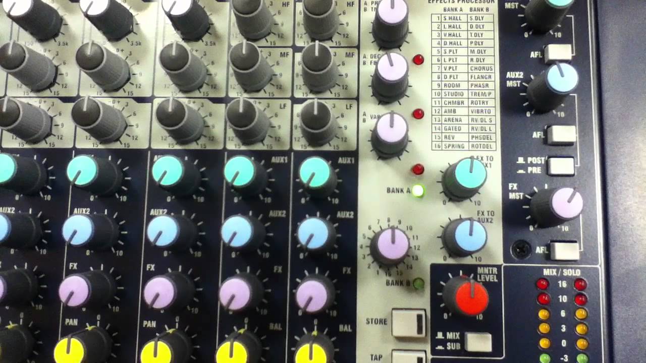 Soundcraft MFX 12 channel mixer