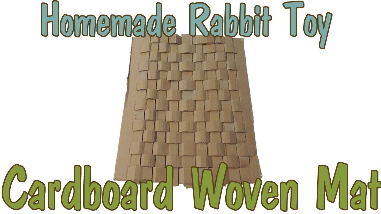 Homemade Rabbit Toy: Cardboard Woven Mat