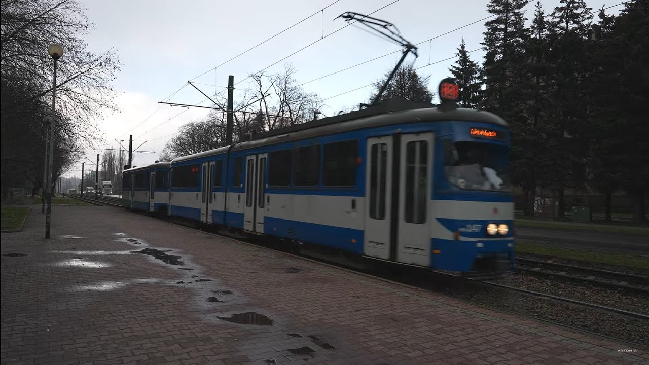 Poland, Krakòw, tram 22 ride from Kombinat to Borek Fałęcki