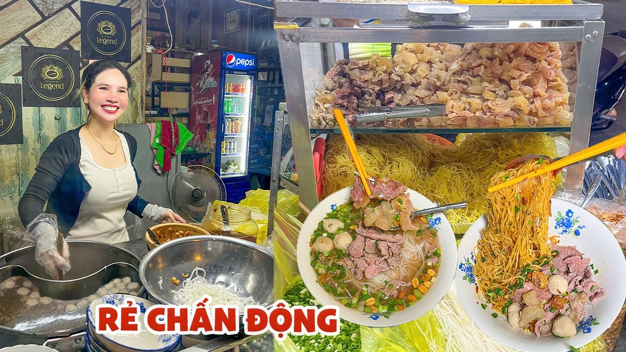 Hủ Tiếu Bò Viên Gân mẹ truyền con nối Ẩn Mình Trong Chợ đông nghẹt, mối ruột ăn gần 40 năm