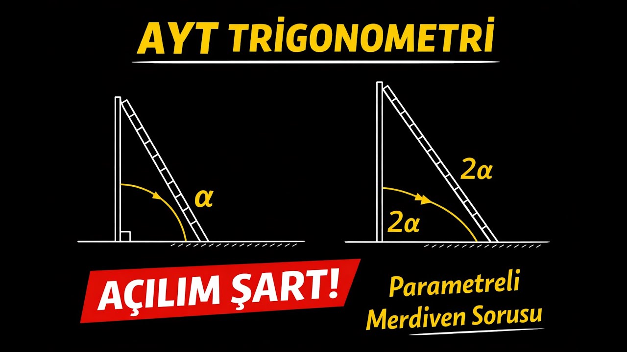 Trigonometri Parametreli Merdiven Problemi - Açılım Şart! | AYT Matematik