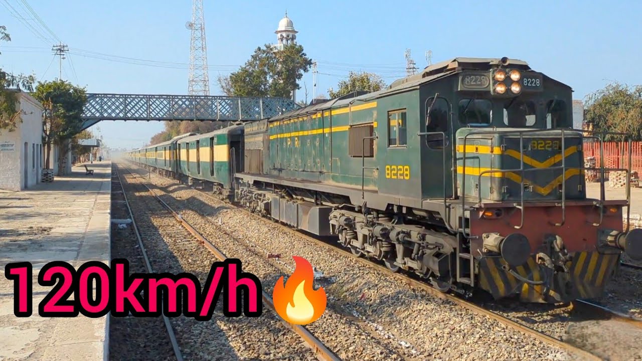Karakarom and Rehman Baba Express flying through pass at 120km/h speed #viral #train #trending #fyp