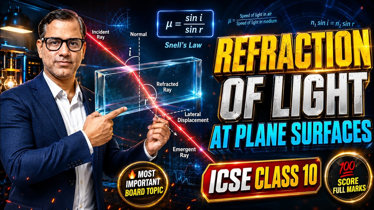 Refraction Of Light At Plane Surfaces | ICSE Physics | ICSE Class 10 | @sirtarunrupani | STaR ICSE​