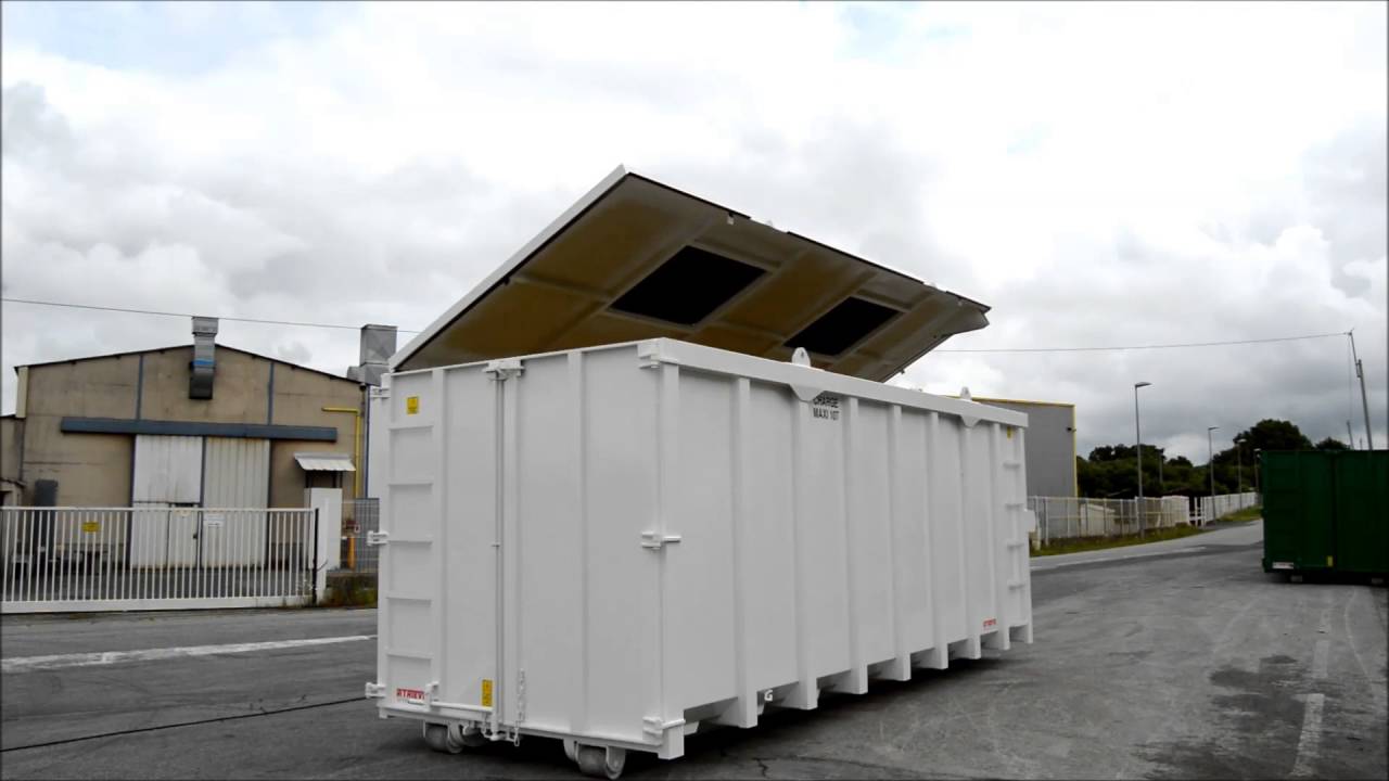 THIEVIN - Film toit ouvrant hydraulique sur caisson ampliroll THIEVIN