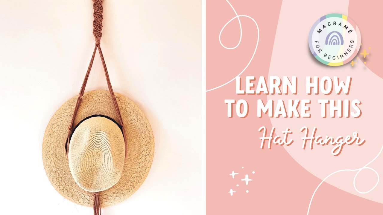 Super Easy Macrame Hat Hanger Tutorial for Beginners | Macrame for Beginners by Marloes