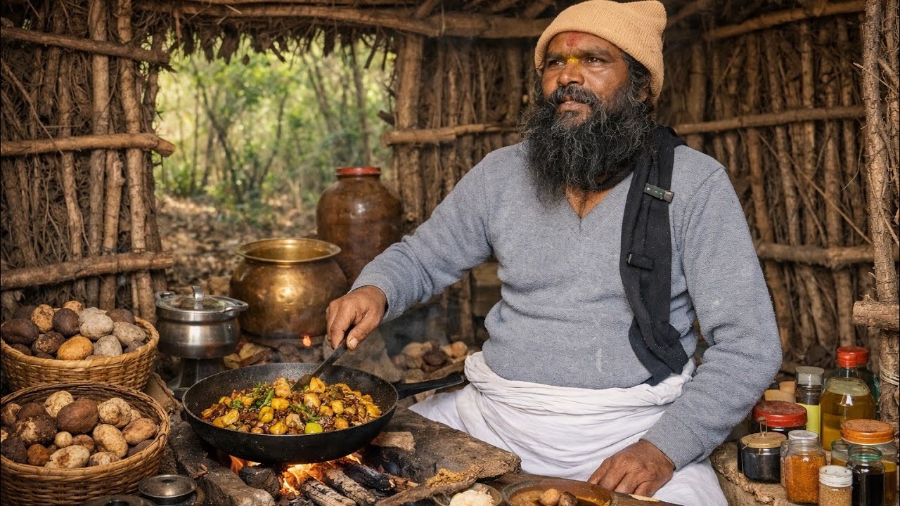 घने जंगल में संत की घोर तपस्या चित्रकूट मुहूर्त ध्वज आश्रम