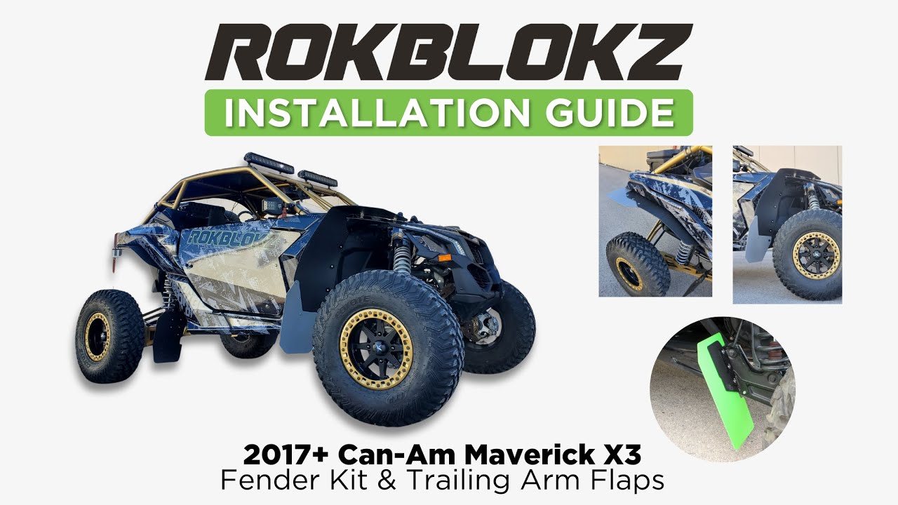 2017+ Maverick X3 Fenders by ROKBLOKZ – Stop Wheel Spray & Stay Clean!