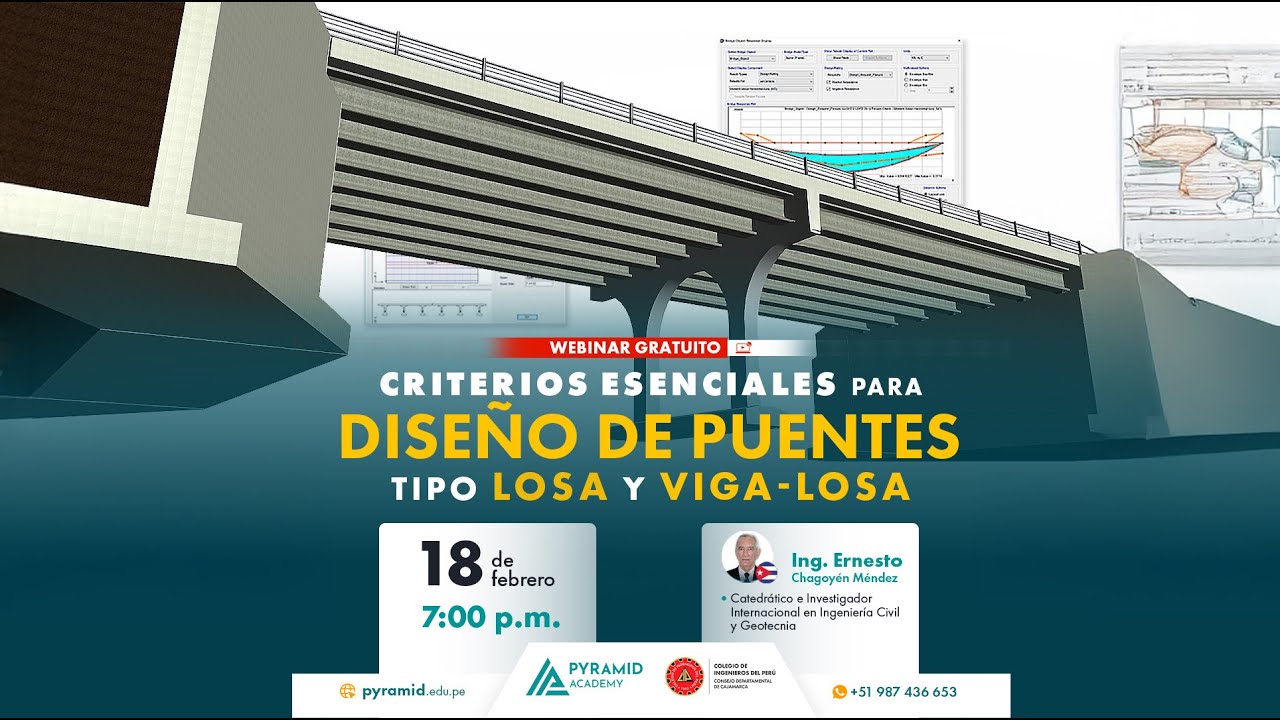 WEBINAR: CRITERIOS ESENCIALES PARA DISEÑO DE PUENTES TIPO LOSA Y VIGA-LOSA