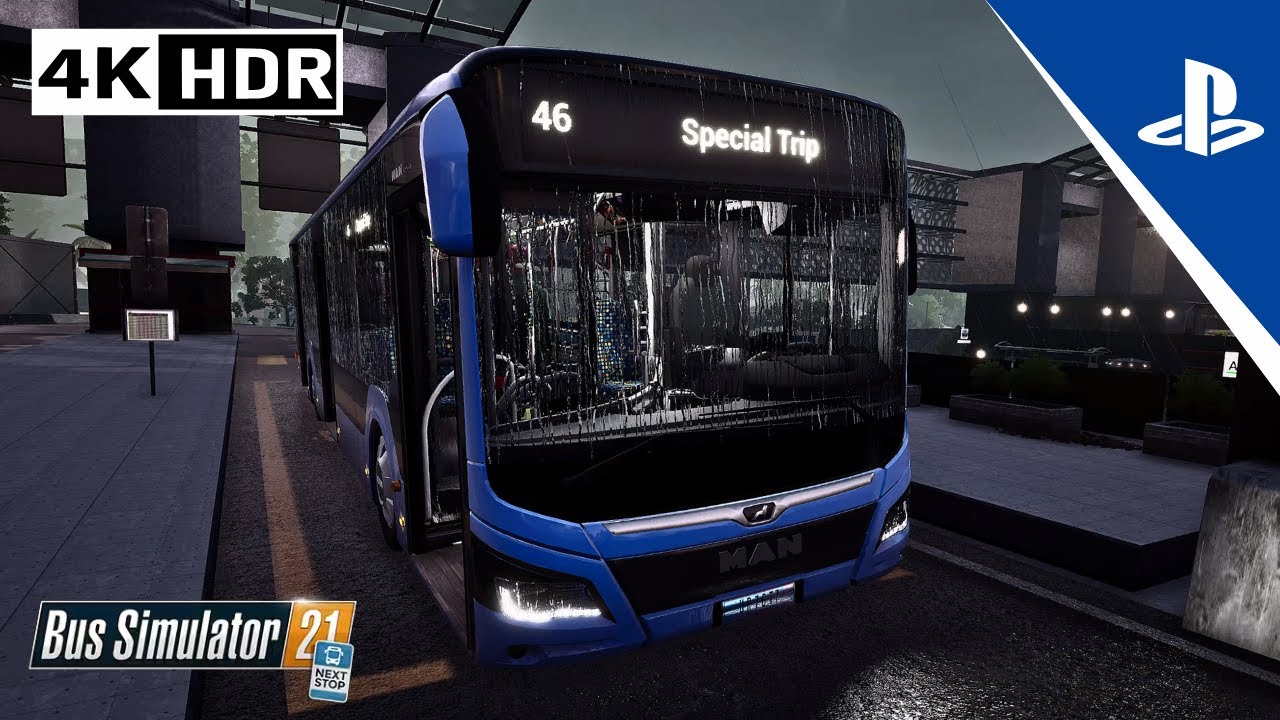 Relax Night Rain Ride | Max Graphics | Bus Simulator | T300RS | 2024 | 4K | HDR | PS5