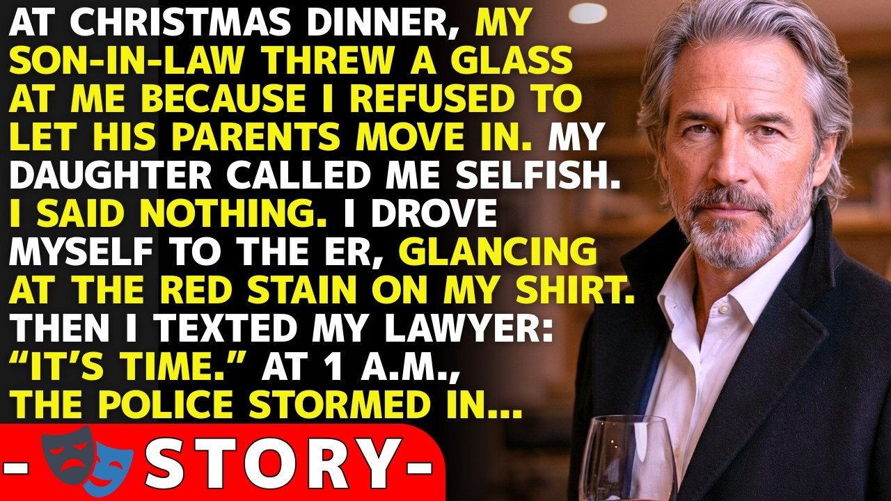 “Selfish Father!” My Daughter Yelled As My Son-in-Law Threw a Glass — At 1 A.M., the Police Arrived