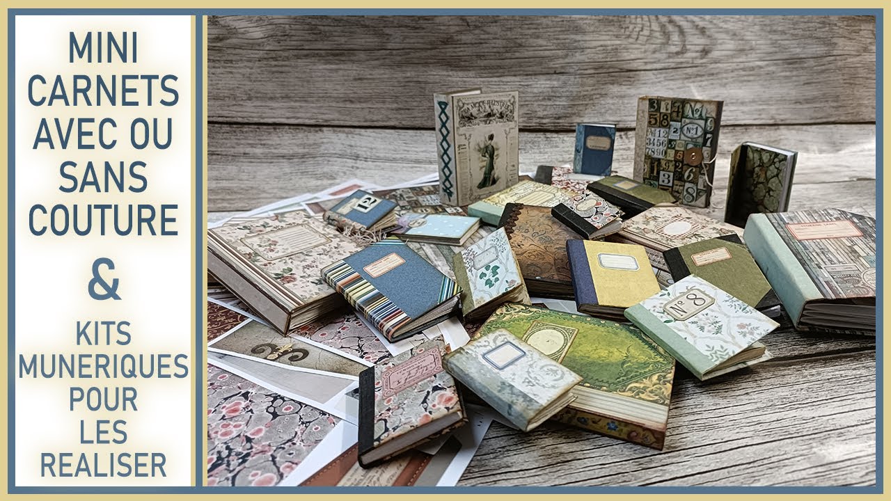Des Mini Books cousus ou collés pour mini notes ou carnets de voyage de poche