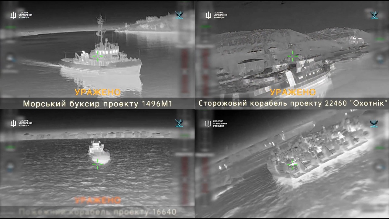 Ukraine Hits Multiple Russian Ships With Drone! x3 Project 22460 Patrol Boats, Tug, BK-16 & More