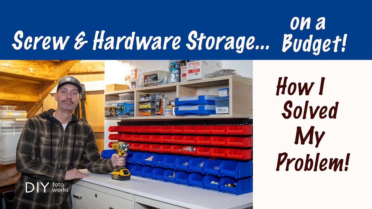 Screw & Hardware Storage DIY On A Budget!  Problem Solved!