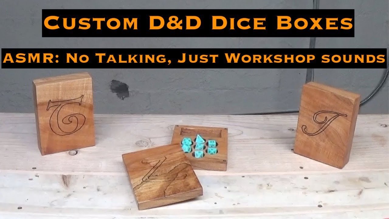 Making Custom D&D Dice Boxes ASMR: No Talking, Just Workshop Sounds
