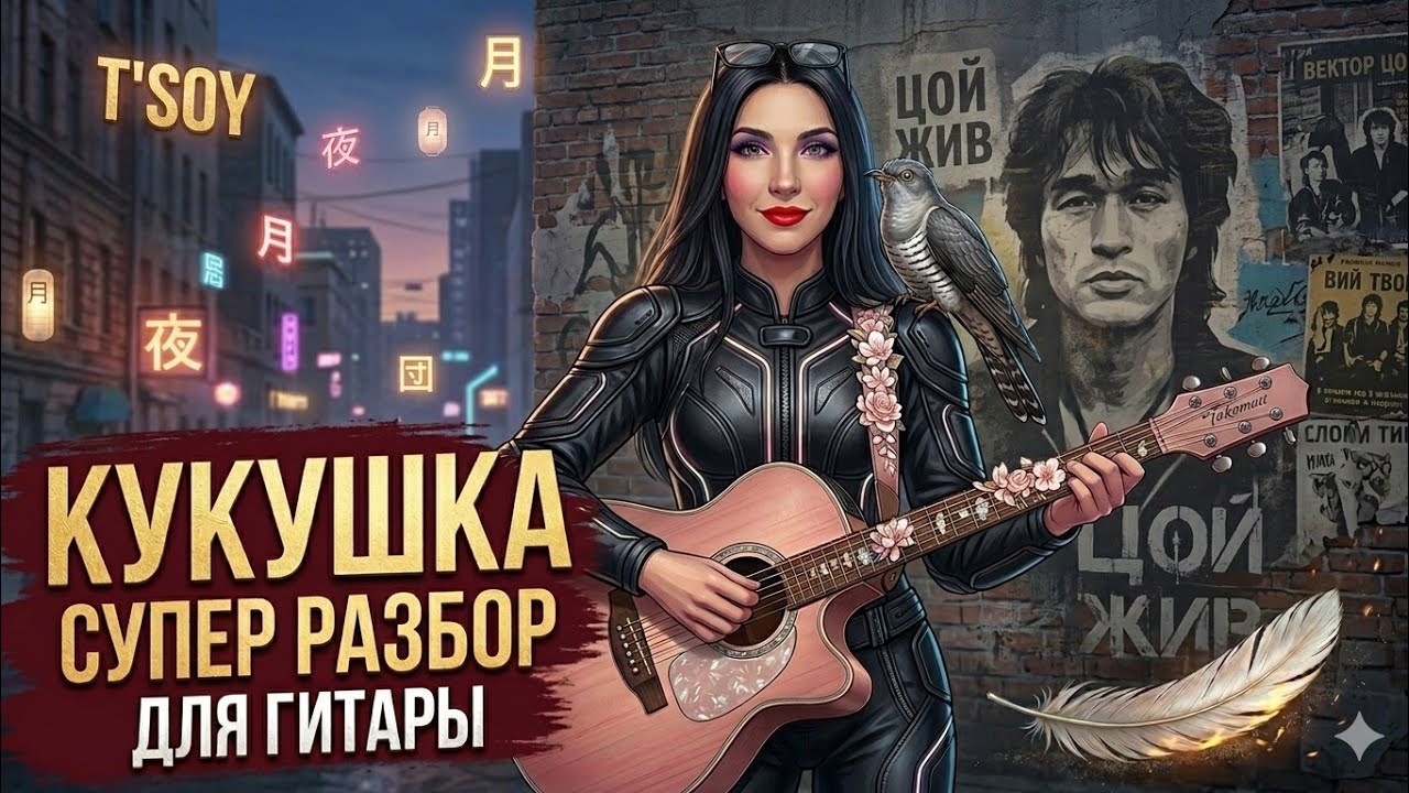 Теперь ты точно сыграешь Кукушку на гитаре (разбор, аккорды, бой, табы)