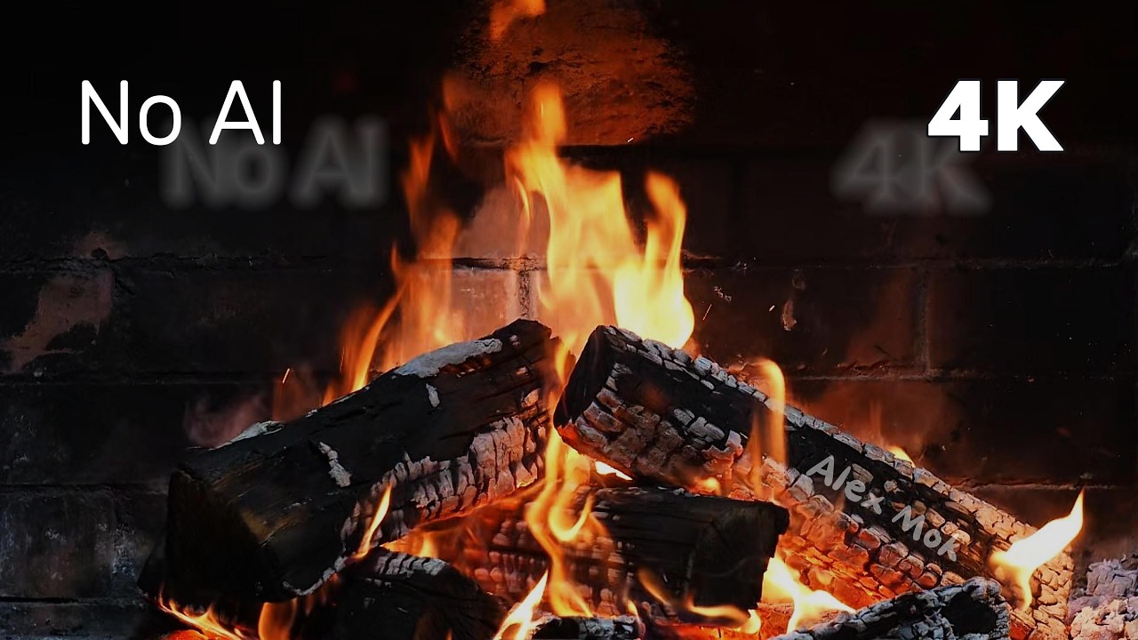 A Crackling Fire in the Stove for a Great Mood at Work … 4K60fps  ULTRA HD (#36)
