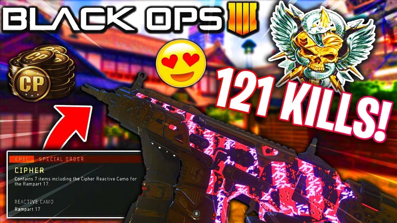 SPECIAL ORDER NUCLEAR... NEW RAMPART CIPHER REACTIVE CAMO UNLOCK on BLACK OPS 4 (COD BO4 Update 1.10
