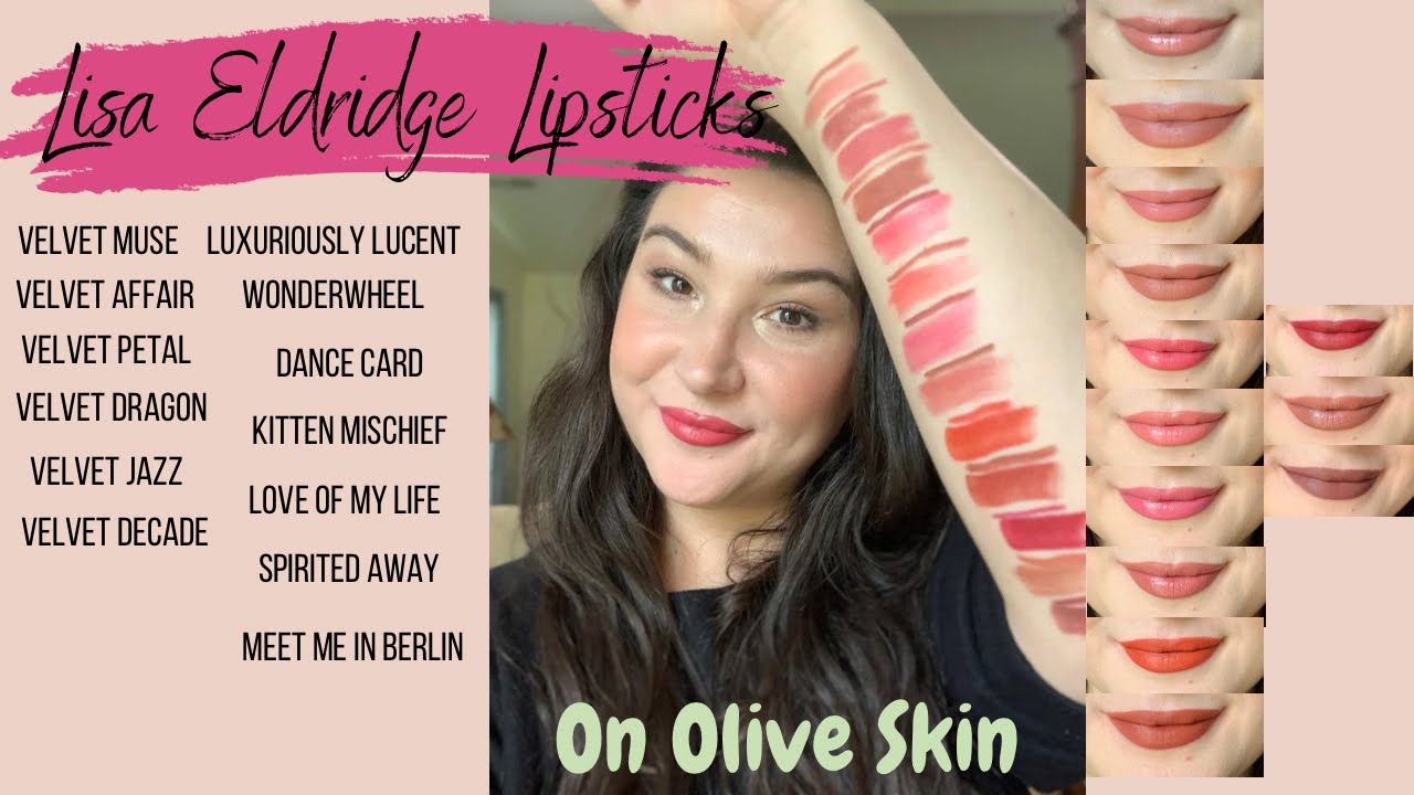 Lisa Eldridge Lip and arm swatches, velvet lipsticks, luxuriously lucent lipsticks and lip liners