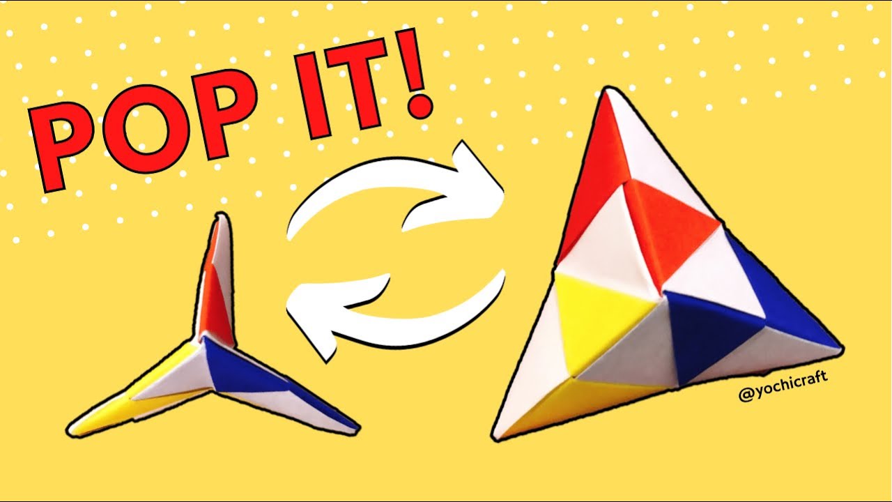 Треугольник Pop It | Веселые игрушки оригами | YochiCraft