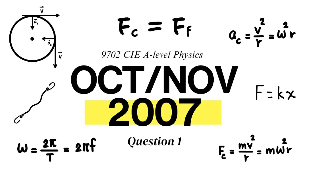 ON07 P4 Q1 [Circular Motion] | 9702 CIE A-LEVEL PHYSICS 🎡