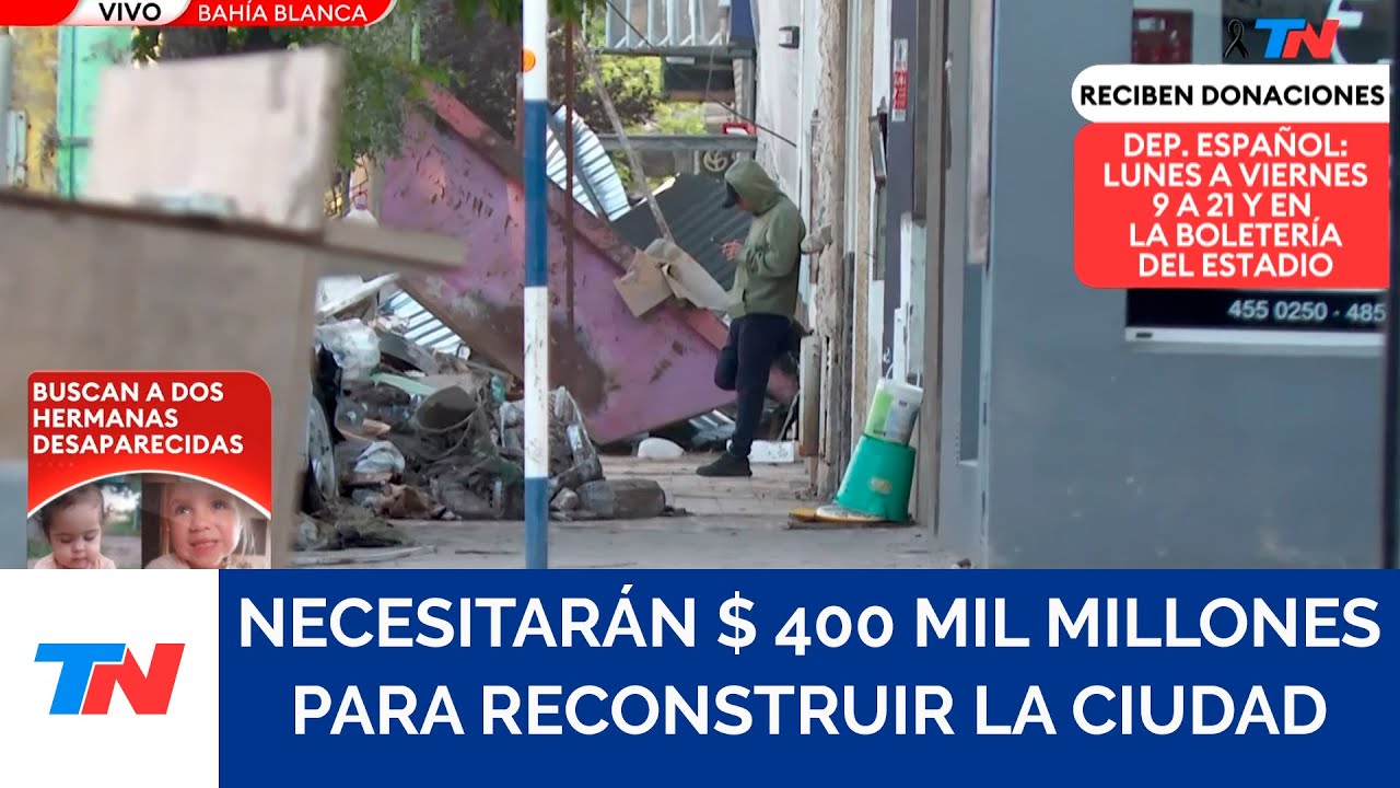 BAHÍA BLANCA I La inundación arrasó la ciudad y a medida que baja el agua la catástrofe es aún peor
