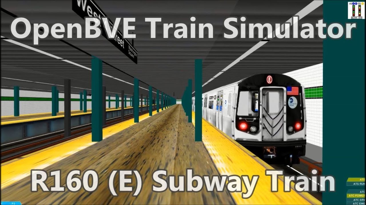 OpenBVE ►E Train Jamaica Center to World Trade Center!◀  (R160)