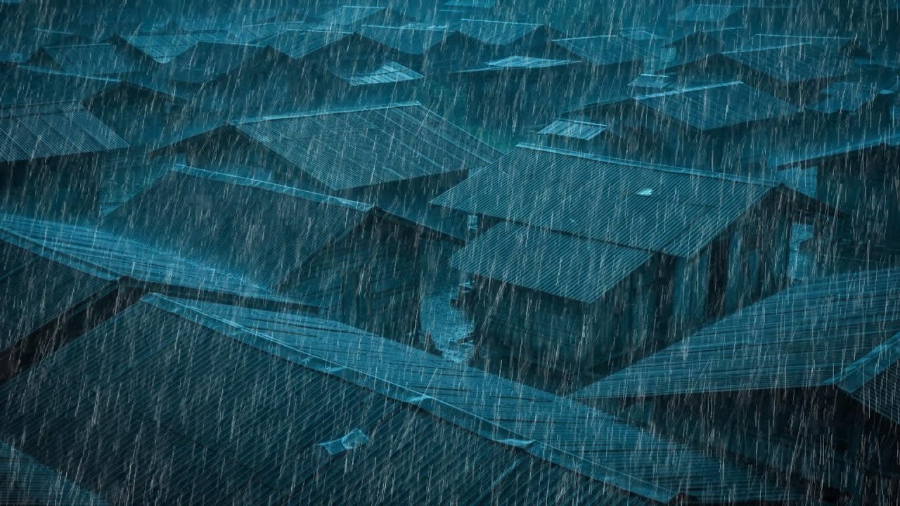 No Ads Rain Sounds for Sleeping – Steady Tin Roof Rain ASMR for Overthinking Silence