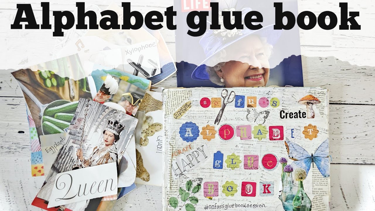 Alphabet gluebook session 📚✂️ #nofussgluebooksession