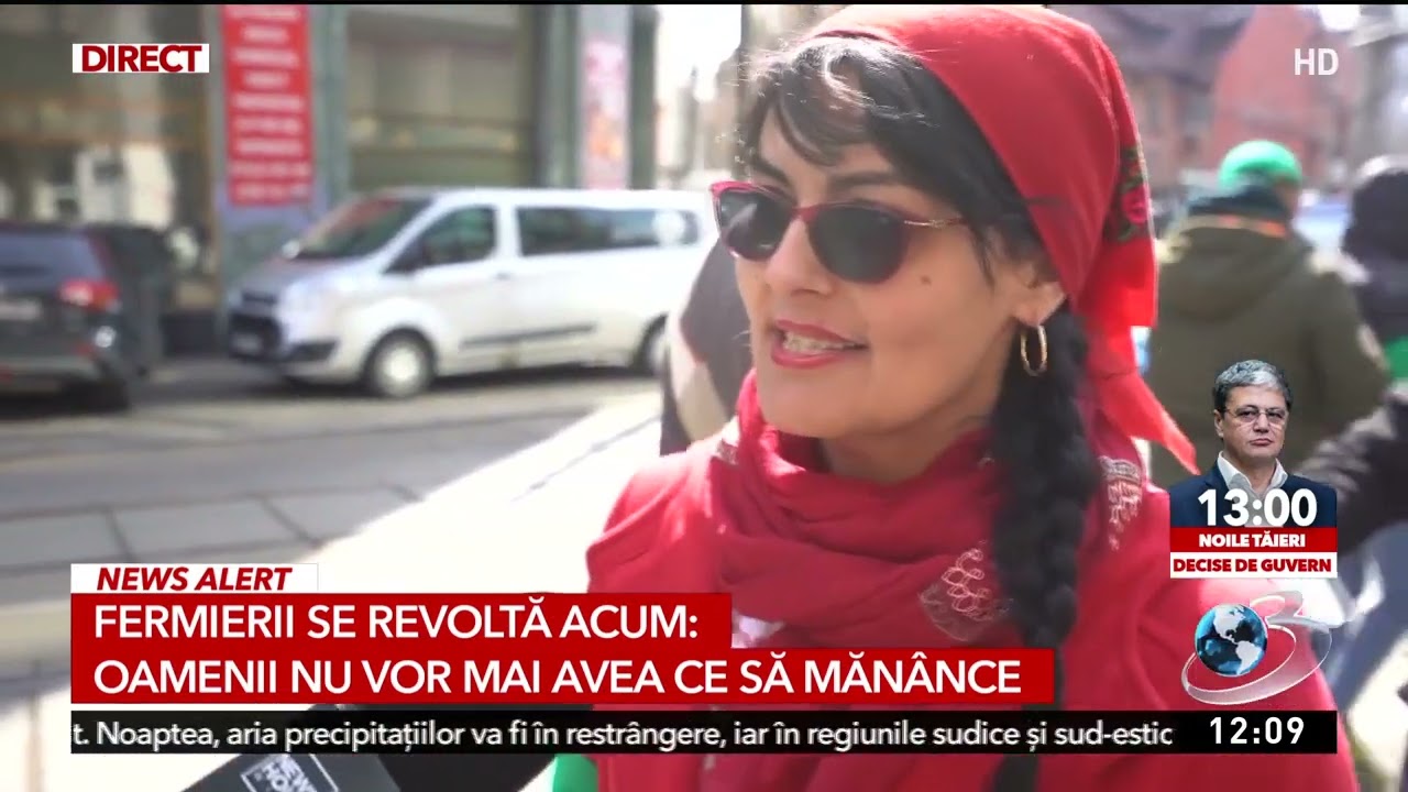 Sute de fermieri protestează &icirc;n faţa reprezentanţei Comisiei Europene la Bucureşti
