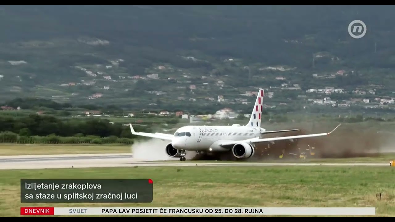 DISASTER &ndash; Plane Runs Off Runway During Takeoff! ✈️💥 &ndash; Breaking Footage CA Flight A220