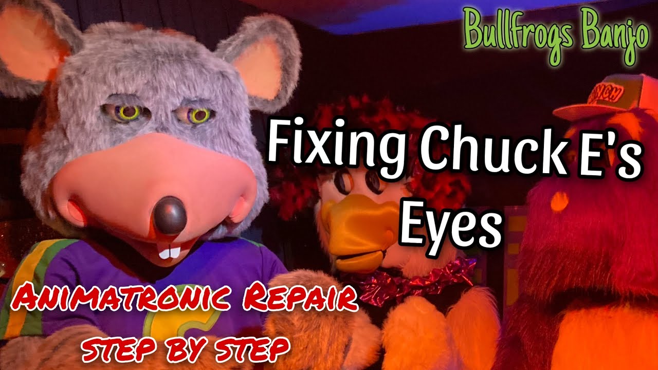 Ремонт глаз Чака И | Ремонт аниматроника Chuck E Cheese