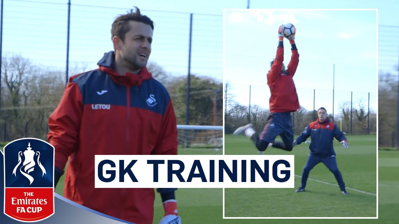 Swansea Goalkeepers Prepare for Tottenham | Goalkeeper Training | Emirates FA Cup 2017/18