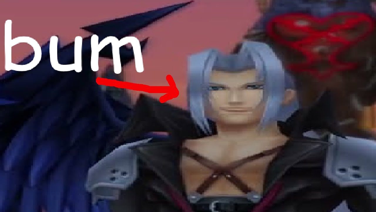 beating up sephiroth for 5 minutes because he deserved it