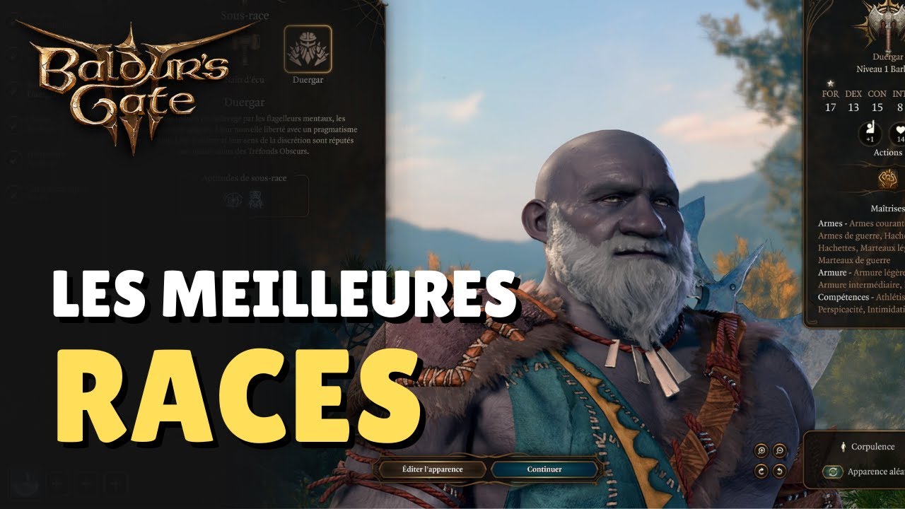 Les 4 meilleures races - Baldur's Gate 3