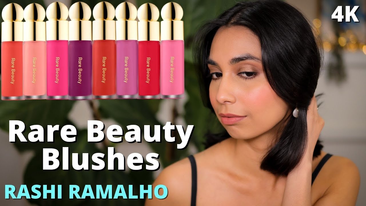 8 x Rare Beauty Blush Swatches on Brown Skin