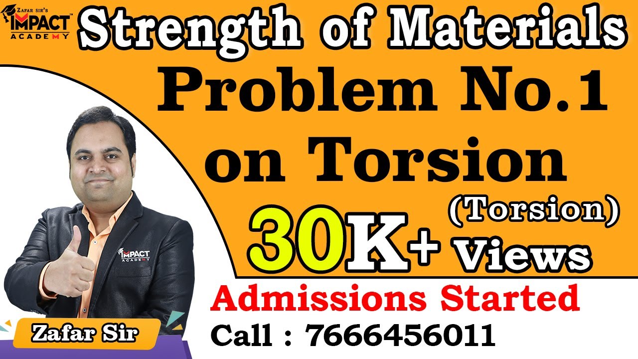 Problem No 1 on Torsion | Torsion | Strength of Materials #engineering #gateexam2025  #impactacademy