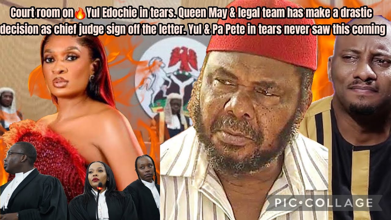 Court room today on🔥Yul Edochie in tears. Queen May & legal team has made their final decision