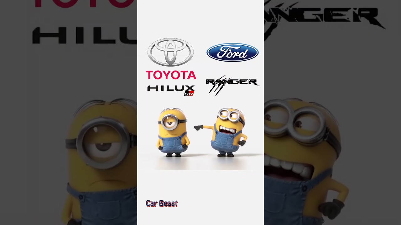 Toyota Hilux GR Sport vs Ford Ranger minions style #edit #car #status